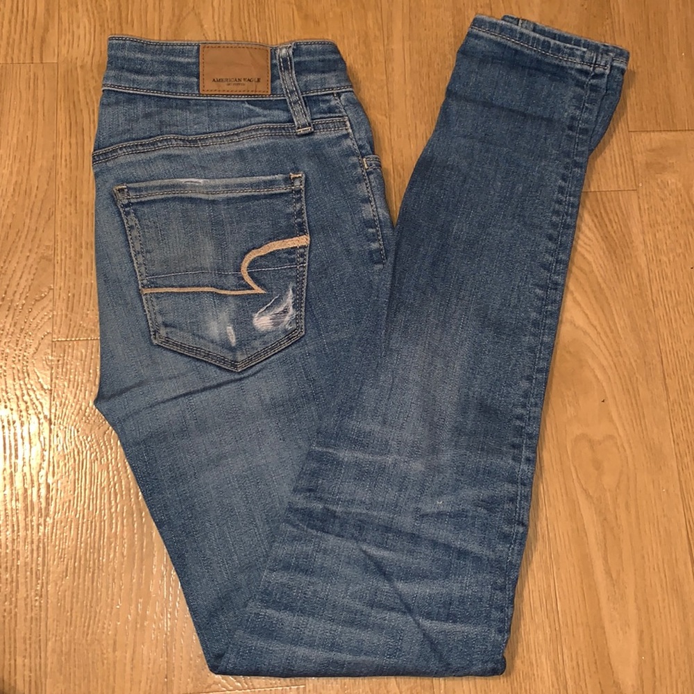 american eagle - ripped skinny jeans